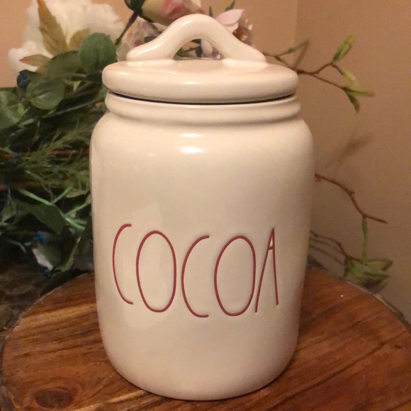 Rae Dunn Kitchen Nwt Rae Dunn Cocoa Canister With Red Letters